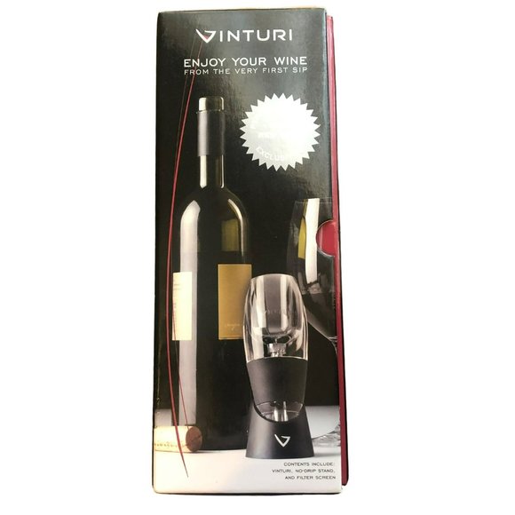 NIB Vinturi Essential Wine Aerator Red Wine Aerator w/Base - Picture 4 of 4